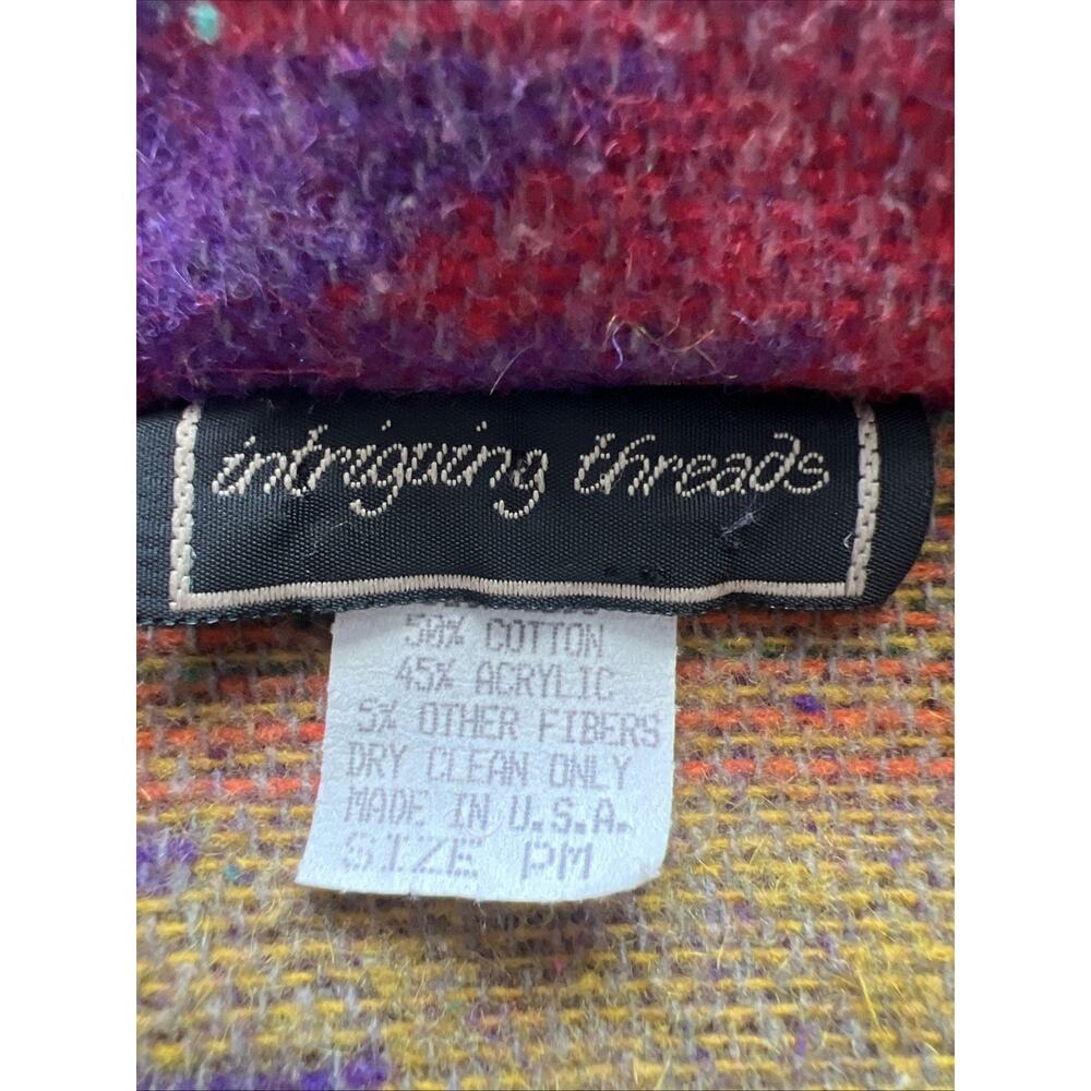Boho Southwestern Blazer Jacket Women PM Intriguing Threads Made In USA Vintage - Picture 3 of 9